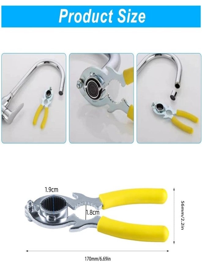 Jubobu Faucet wrench,Faucet Bubbler Wrench Kit,Faucet Aerator Disassembly Wrench Tool for Kitchen Sink Bathroom Tap Aerator, Installing Faucet Removal Repair Spanner Tool - Image 3